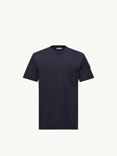 Logo Cotton & Silk T-Shirt with Pocket