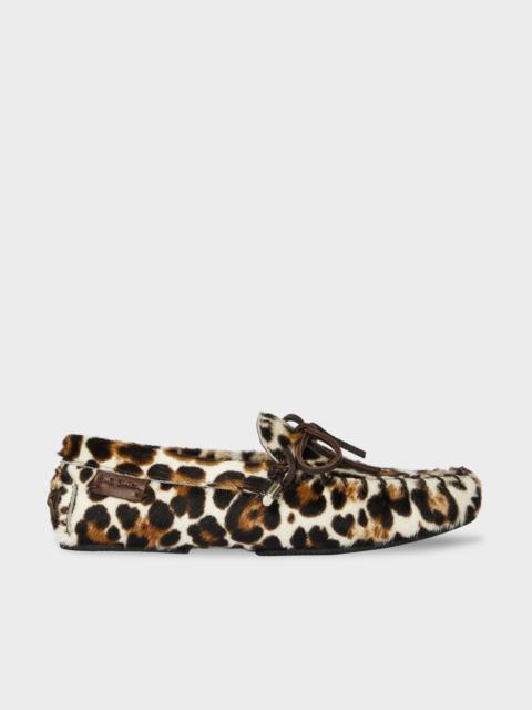 Women's 'Sonna' Leopard Print Faux Pony Moccasins