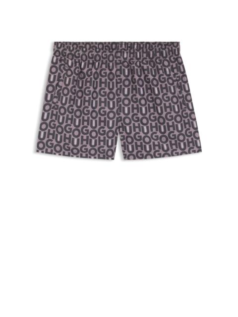 QUICK-DRY SWIM SHORTS WITH ALL-OVER PRINT