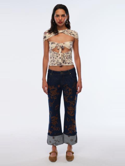 Chiler Cutout Jersey Top multi