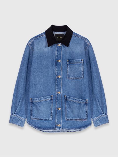 Faded denim jacket