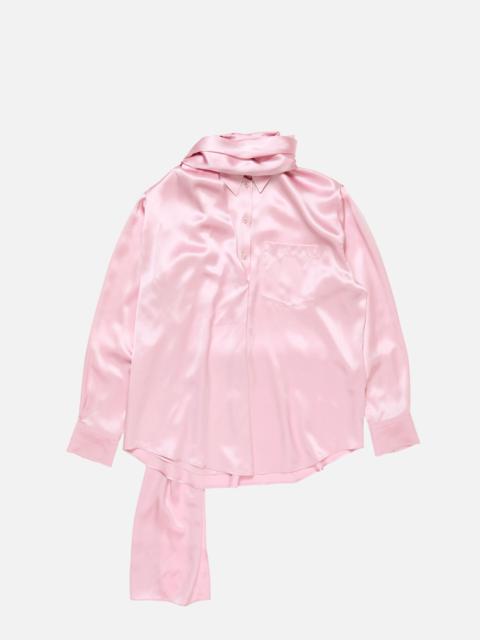 Layered Satin Blouse - Pastel pink