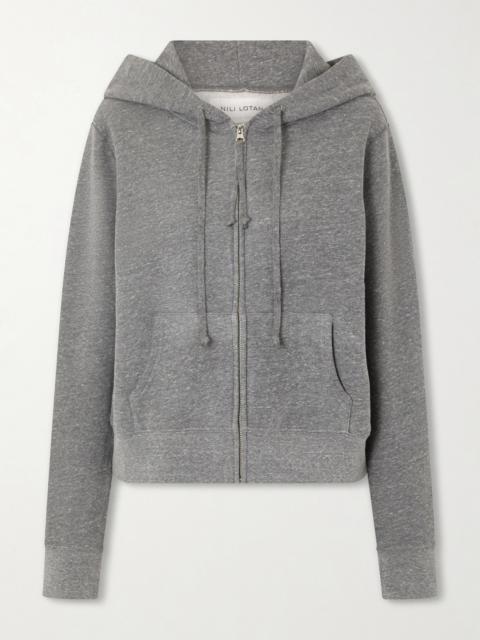 Callie Hooded Jersey Zip-up Sweater