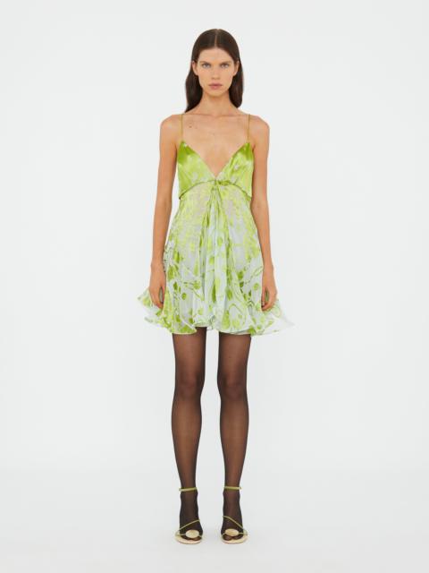 Burnout Fluted Chemise Dress