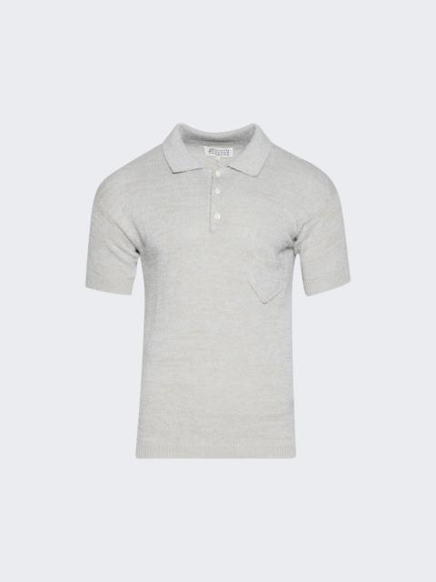 Polo Shirt Ice Blue And Beige