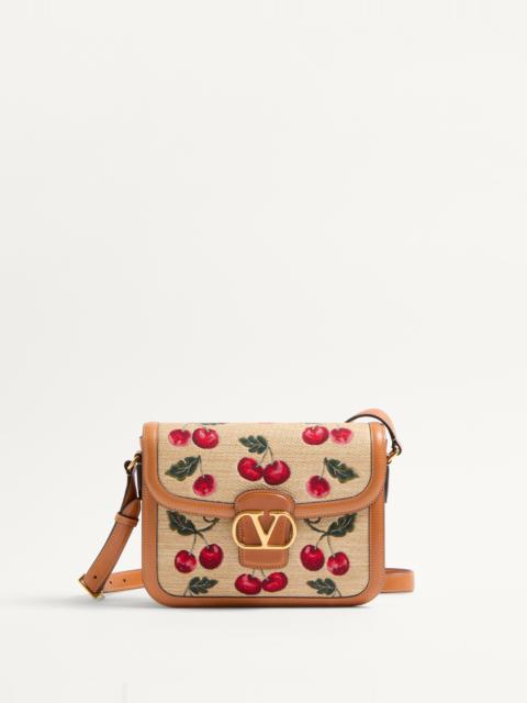 VALENTINO GARAVANI 9TO5 SHOULDER BAG IN SYNTHETIC JACQUARD RAFFIA