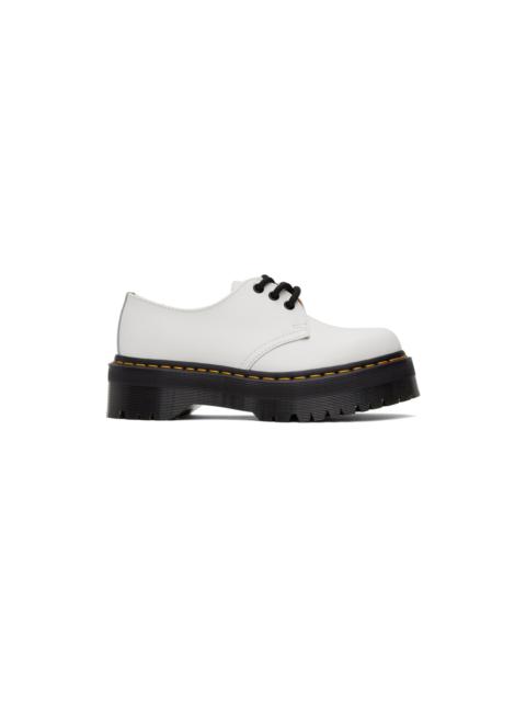 White 1461 Smooth Platform Derbys