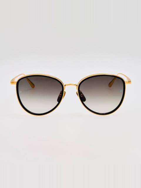 Dahlia Sunglasses in Black and Gold