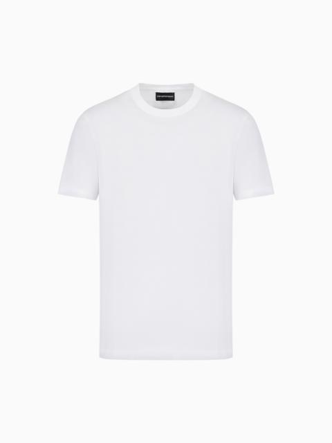 Jersey T-shirt with jacquard logo