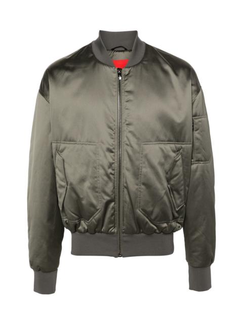 TAPE-DETAIL ZIP-UP BOMBER JACKET