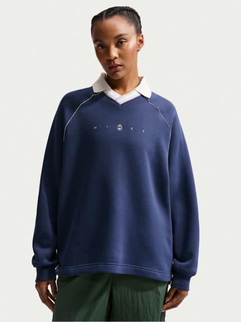 Nike Sportswear Phoenix Fleece Women's Oversized Graphic Polo Top