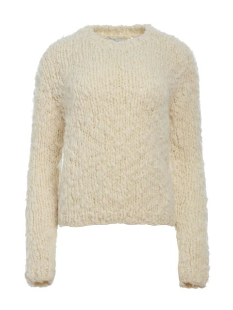 Dalton Knit Sweater in Ivory Welflame Cashmere