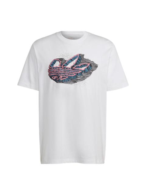 adidas originals Rekive Speed Trefoil Graphic T-shirt 'White' HK7334