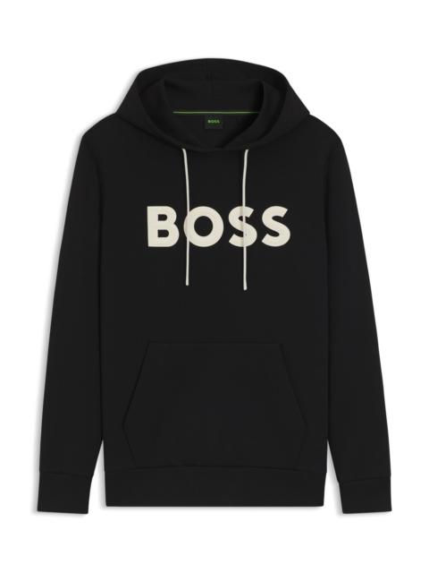 MOULDED-LOGO HOODIE IN A COTTON BLEND