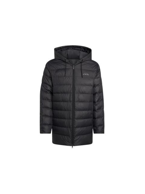 adidas Essentials Climawarm 3-Stripes Light Down Hooded Parka Black