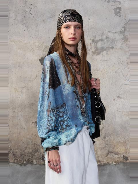 PRINTED BOYFRIEND CARDIGAN