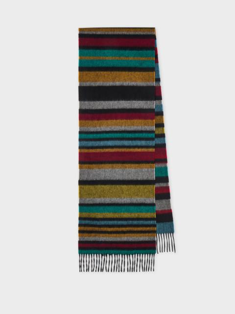 'Signature Stripe' Cashmere Scarf