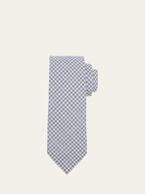 Men's Houndstooth Wool and Silk Tie
