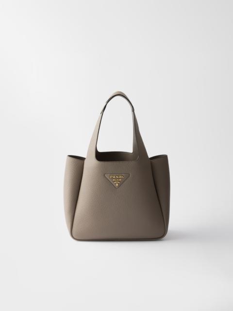 Small leather tote bag