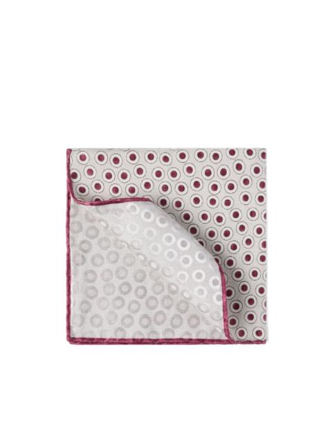 polka-dot silk pocket square scarf