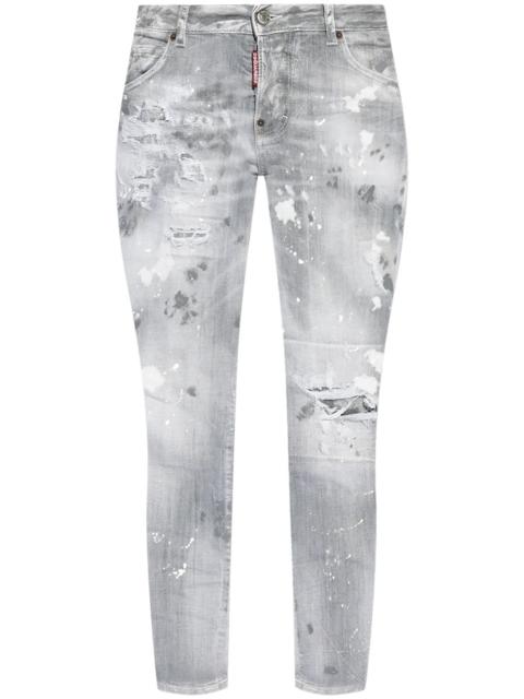 logo-patch cotton-blend jeans