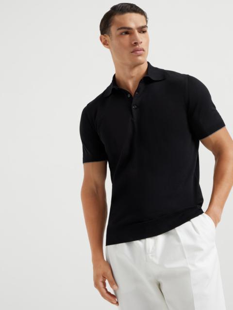 Cotton lightweight knit polo