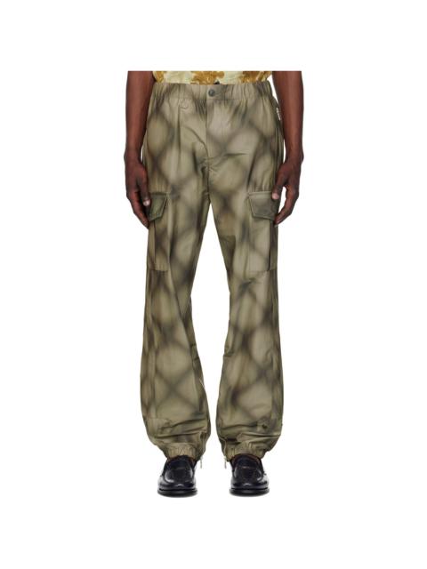 Gray Check Cargo Pants