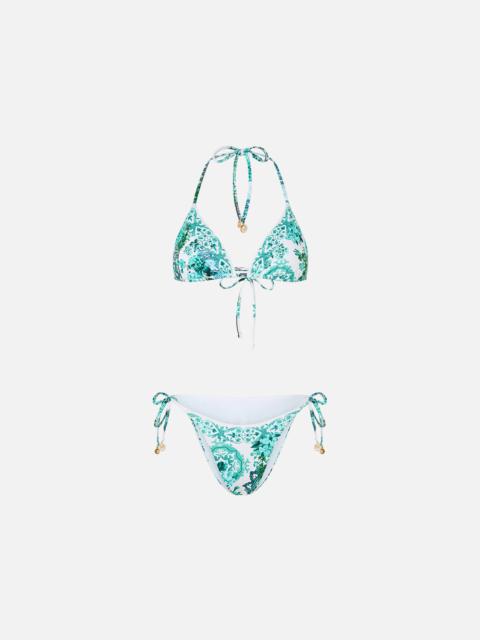 CHEEKY SLIDE TRI BIKINI SET W CHARMS