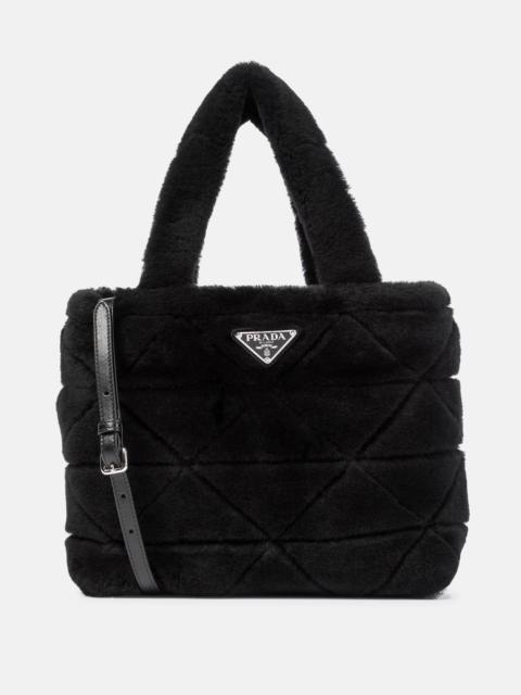 Shearling tote