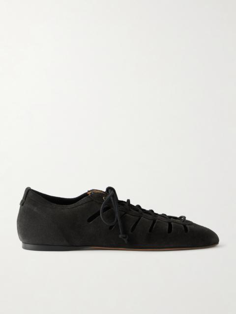 Leyza Cutout Suede Sneakers