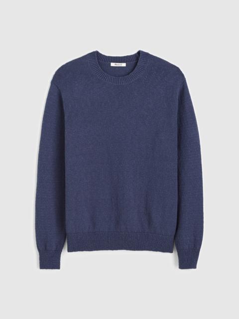 Crewneck Sweater in Textured Cotton