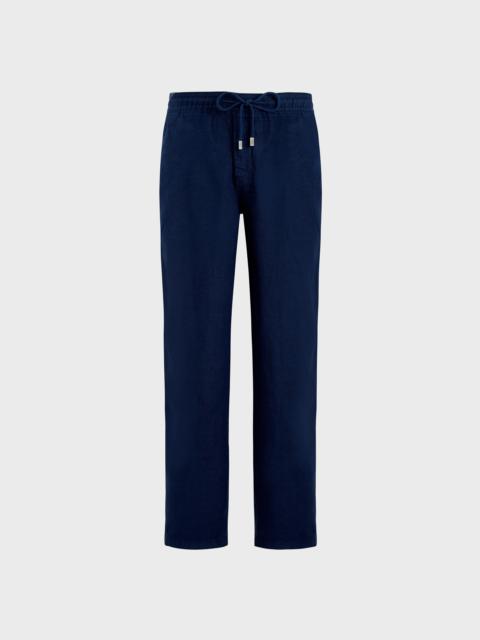 MEN LINEN PANTS REGULAR FIT SOLID