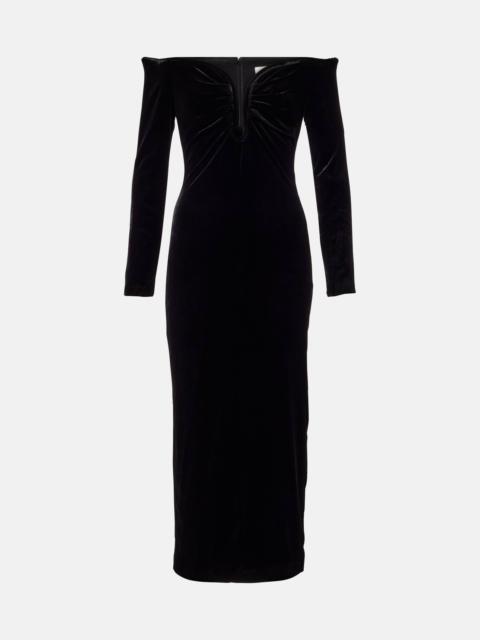 Off-shoulder midi dress