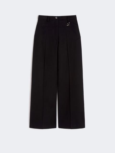 Oversized gabardine trousers - BLACK