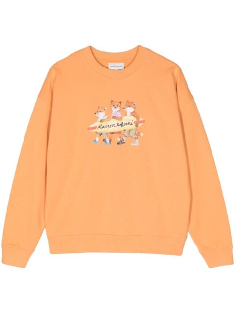 Surfing Foxes cotton sweatshirt