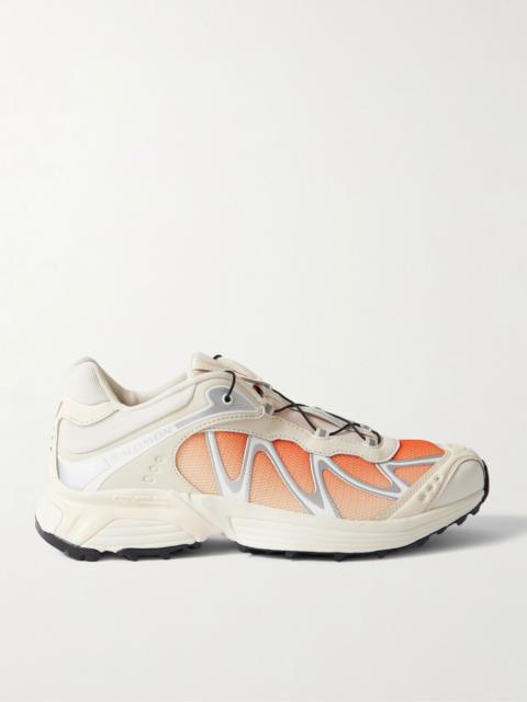 XT-WHISPER Rubber-Trimmed Mesh Sneakers Orange