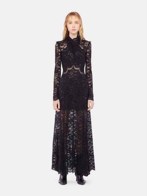 LONG LACE DRESS WITH CUT-OUT DETAILS