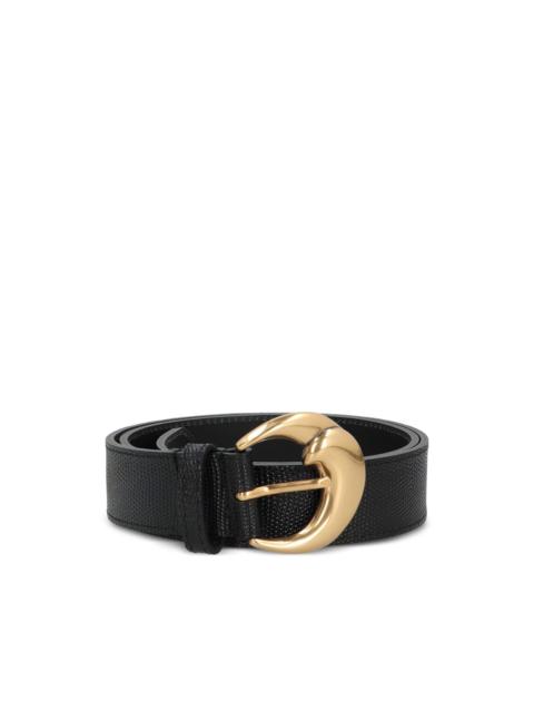 paisly buckle leather belt