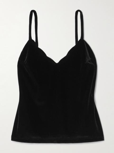Pyrite Scalloped Velvet Camisole