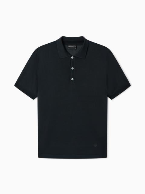STOCKINETTE KNIT POLO SHIRT