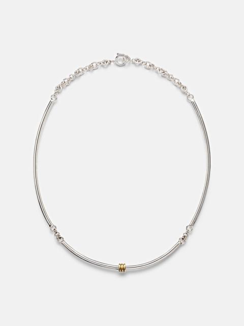 Helio Tria sterling silver and 18kt gold necklace