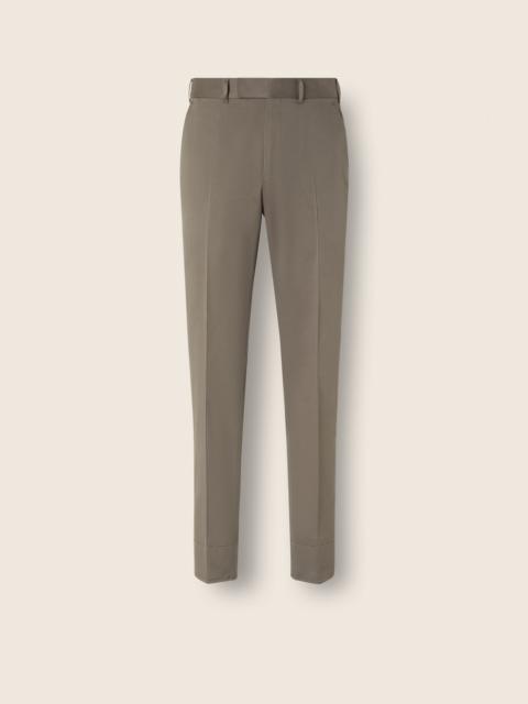 DARK TAUPE CENTOVENTIMILA COTTON AND WOOL PANTS