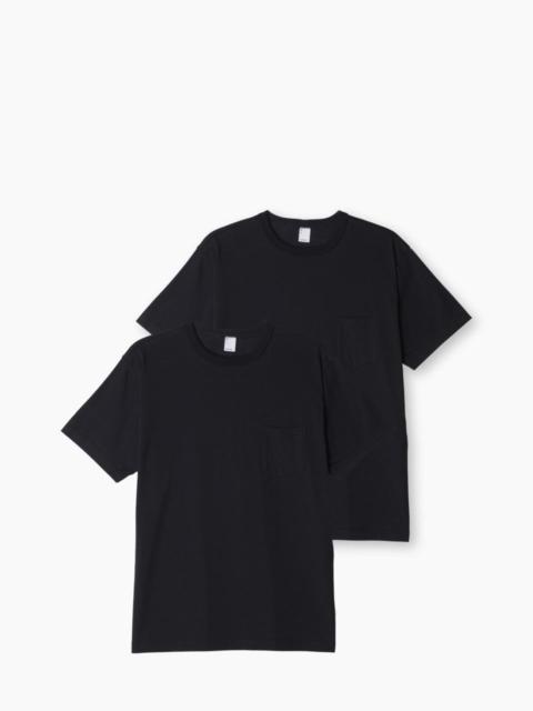 3SIXTEEN PIMA POCKET T-SHIRT 2 PACK BLACK