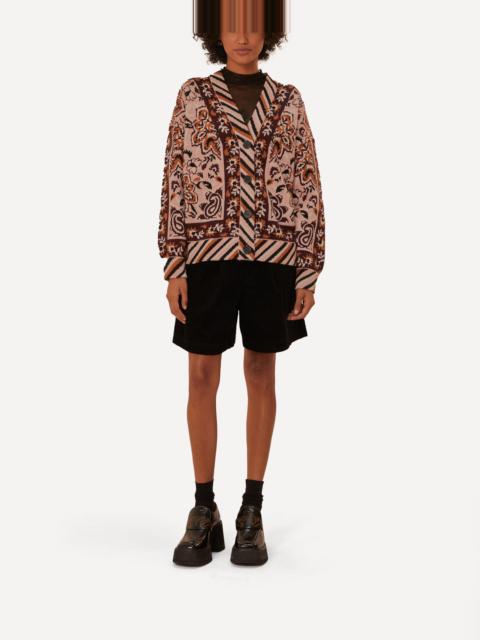 Glam Tapestry Knit Cardigan