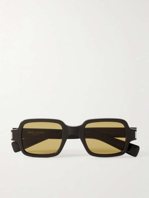 Square-frame acetate sunglasses Brown