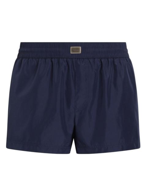logo-plaque swim shorts