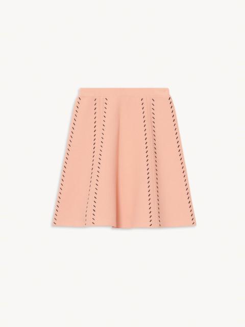Short A-line knit skirt