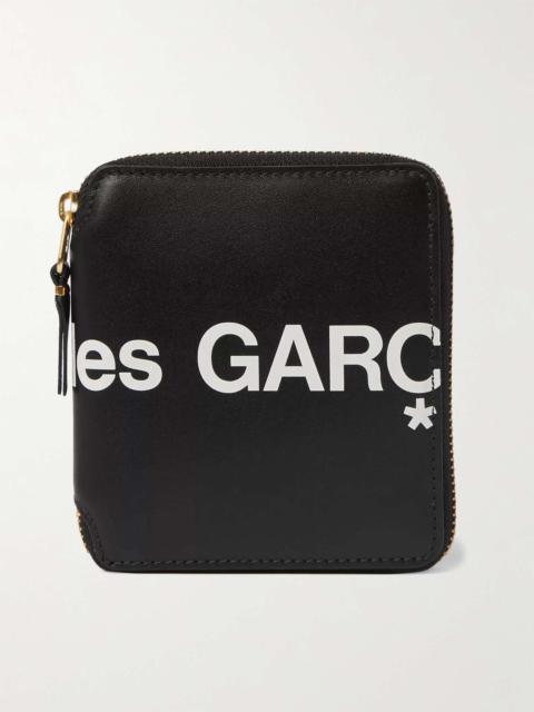 Logo-Print Leather Zip-Around Wallet