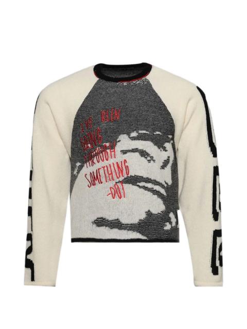 graphic knit jumper