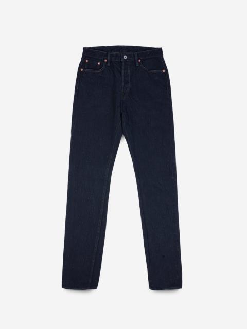 IH-888S-SLBOD 16OZ SLUBBY SELVEDGE DENIM RELAXED TAPERED CUT JEANS - INDIGO OVERDYED BLACK